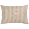Cotswold Countryside Stripe Boudoir Cushion in Green and Pink