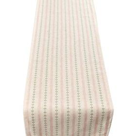 Cotswold Countryside Stripe Table Runner in Pink