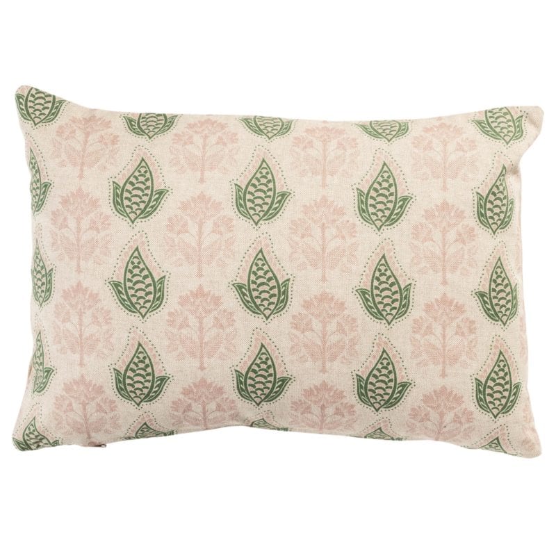 Cotswold Countryside Motif Boudoir Cushion Cover in Pink