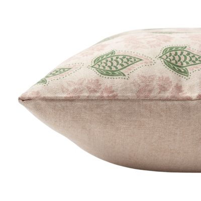 Cotswold Countryside Motif Boudoir Cushion Cover in Pink