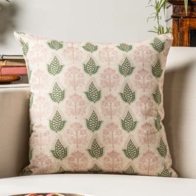 Cotswold Countryside Motif Cushion Cover in Pink