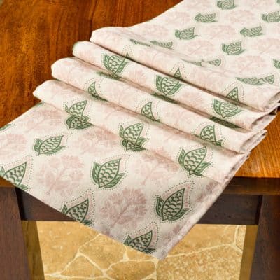 Cotswold Countryside Motif Table Runner in Pink