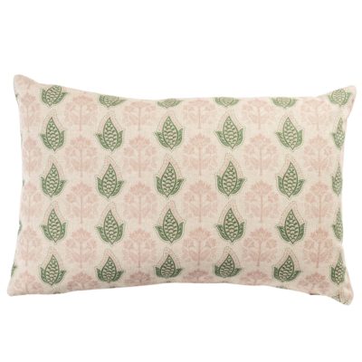 Cotswold Countryside Motif XL Rectangular Cushion Cover in Pink