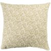 Willow Sprig Leaf Brushed Cotton and Linen Extra-Large Cushion in Sage Green