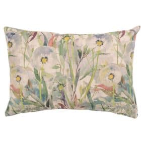 Watercolour Dandelion Linen Blend Boudoir Cushion
