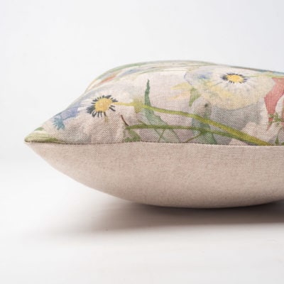 Watercolour Dandelion Linen Blend Boudoir Cushion