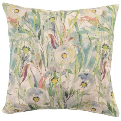 Watercolour Dandelion Linen Blend Cushion