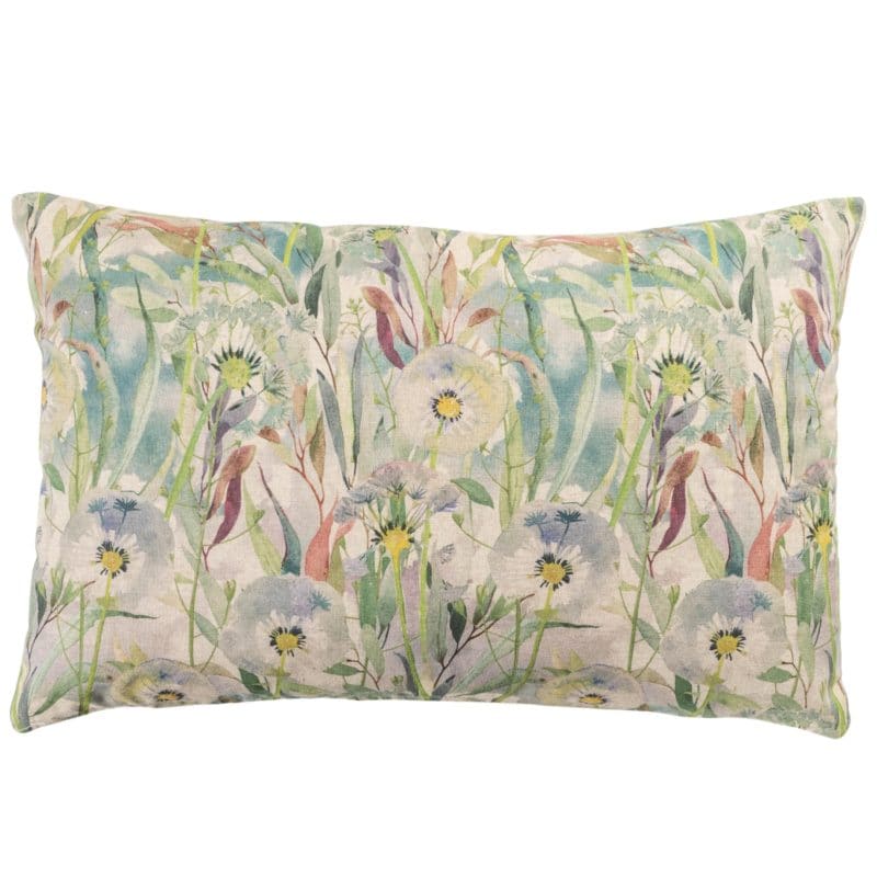 Watercolour Dandelion Linen Blend XL Rectangular Cushion