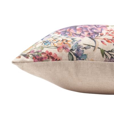 Watercolour Meadow Linen Blend XL Rectangular Cushion