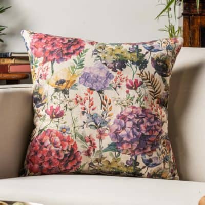 Watercolour Meadow Linen Blend Extra-Large Cushion