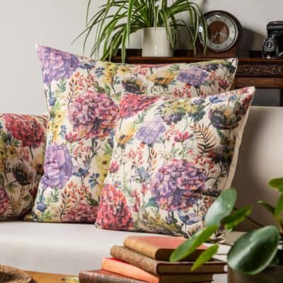 Watercolour Meadow Linen Blend Extra-Large Cushion