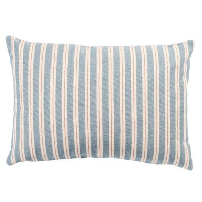 Seaside Stripe Canvas XL Rectangular Cushion in Blue and Red