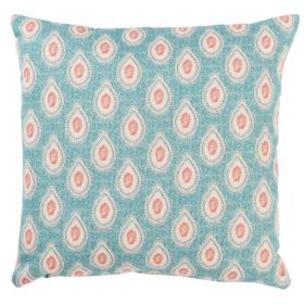 Anika Paisley Cushion in Teal and Red