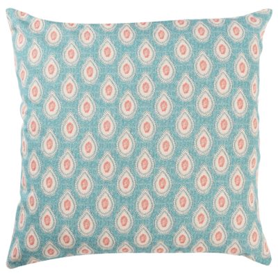 Anika Paisley Extra-Large Cushion in Teal and Red