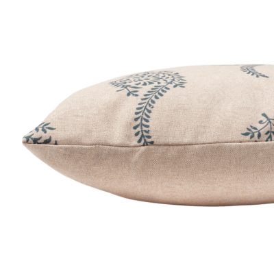 Floral Paisley Boudoir Cushion in Indigo Blue