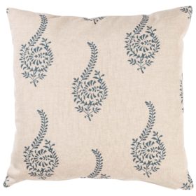 Floral Paisley Cushion in Indigo Blue