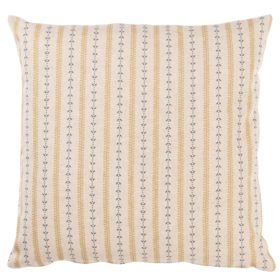 Cotswold Countryside Stripe Cushion in Gold and Indigo