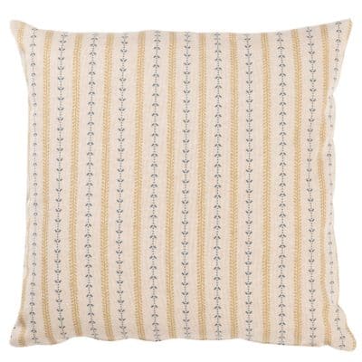 Cotswold Countryside Stripe Cushion in Gold and Indigo