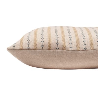 Cotswold Countryside Stripe Cushion in Gold and Indigo