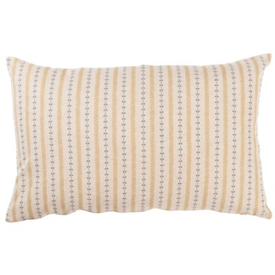 Cotswold Countryside Stripe XL Rectangular Cushion in Gold and Indigo