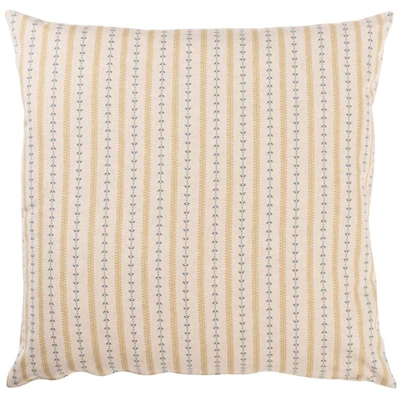 Cotswold Countryside Stripe Extra-Large Cushion in Gold and Indigo