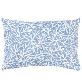 Coral Reef Boudoir Cushion in Denim Blue