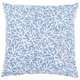 Coral Reef Cushion in Denim Blue