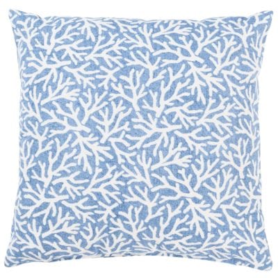 Coral Reef Cushion in Denim Blue