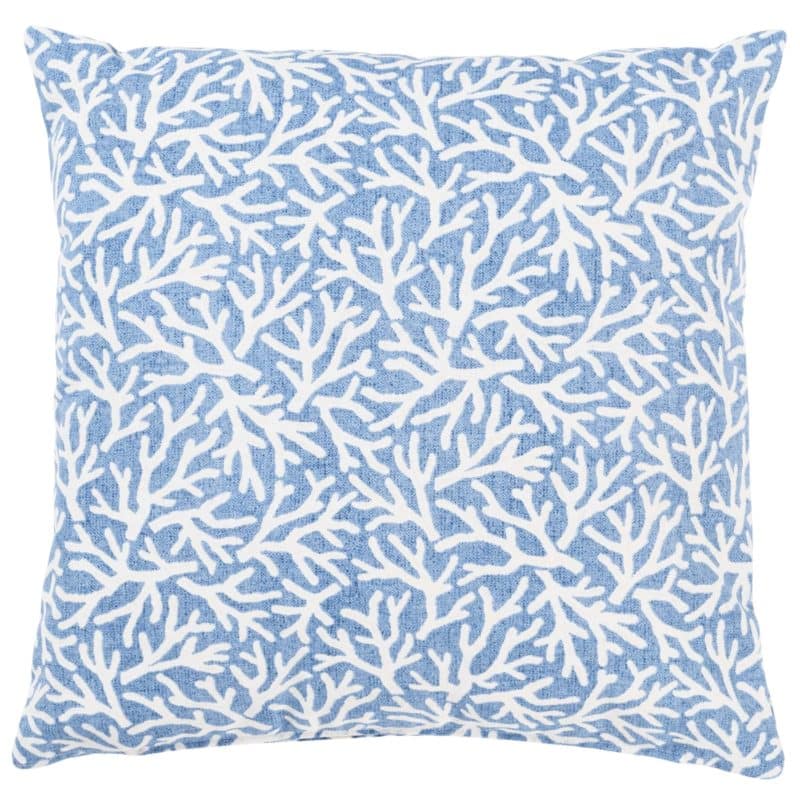 Coral Reef Cushion in Denim Blue