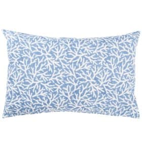 Coral Reef XL Rectangular Cushion in Denim Blue