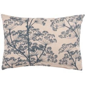 Cow Parsley Boudoir Cushion in Denim Blue