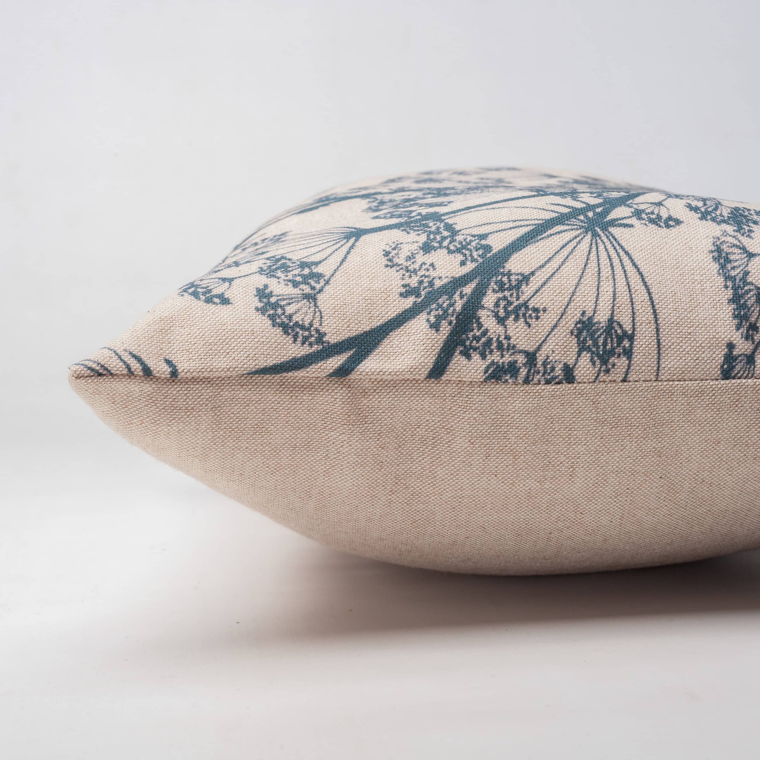 Cow Parsley Boudoir Cushion in Denim Blue