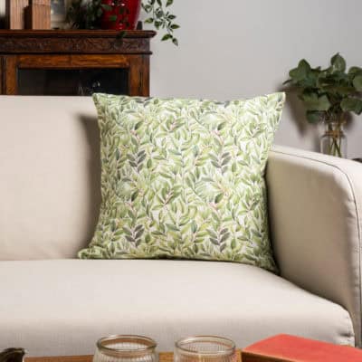 Willow Sketch Cushion in Sage Green