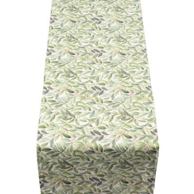 Willow Sketch Table Runner in Sage Green