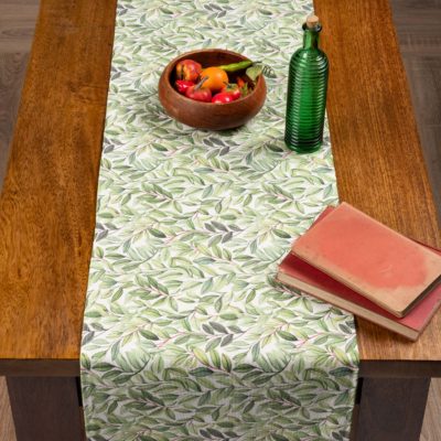 Willow Sketch Table Runner in Sage Green