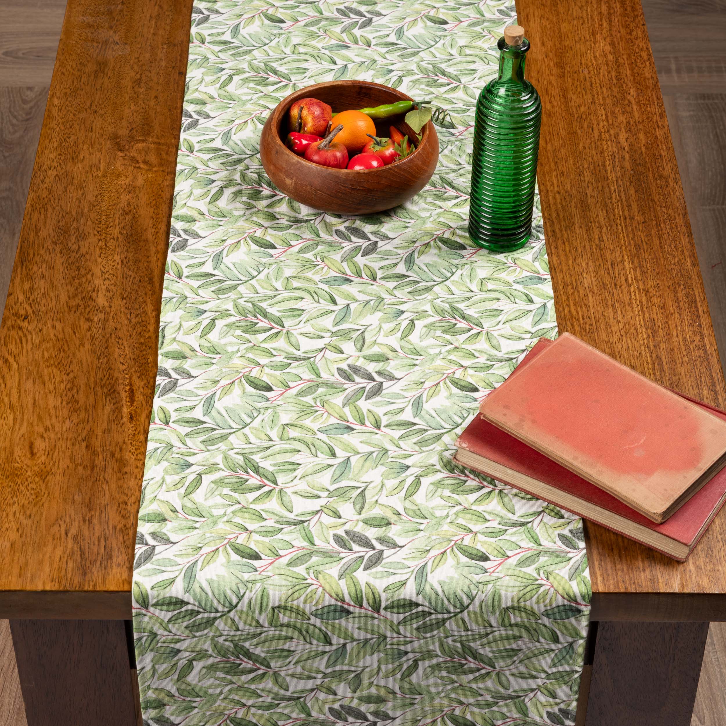 Willow Sketch Table Runner in Sage Green