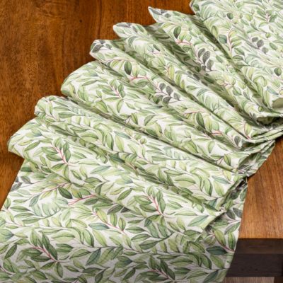 Willow Sketch Table Runner in Sage Green