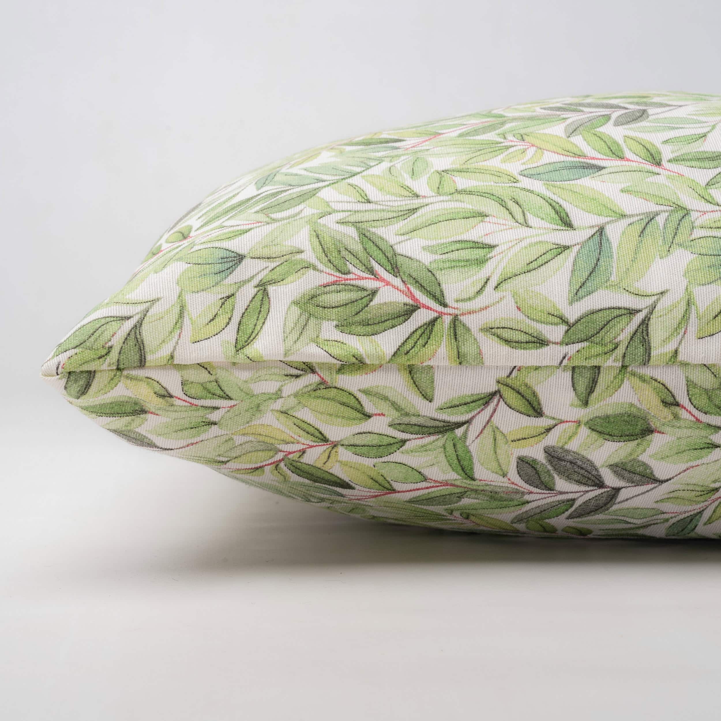 Willow Sketch XL Rectangular Cushion in Sage Green