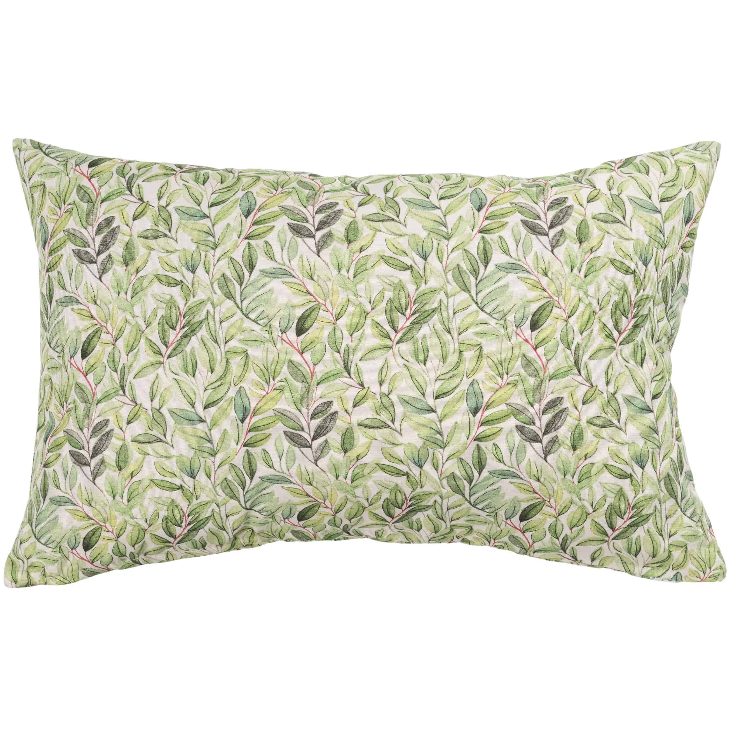 Willow Sketch XL Rectangular Cushion in Sage Green
