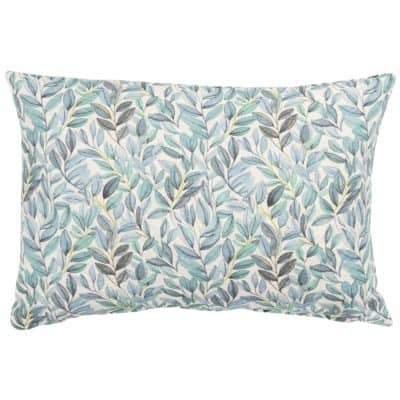 Willow Sketch Boudoir Cushion in Aqua Blue