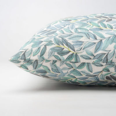 Willow Sketch Boudoir Cushion in Aqua Blue