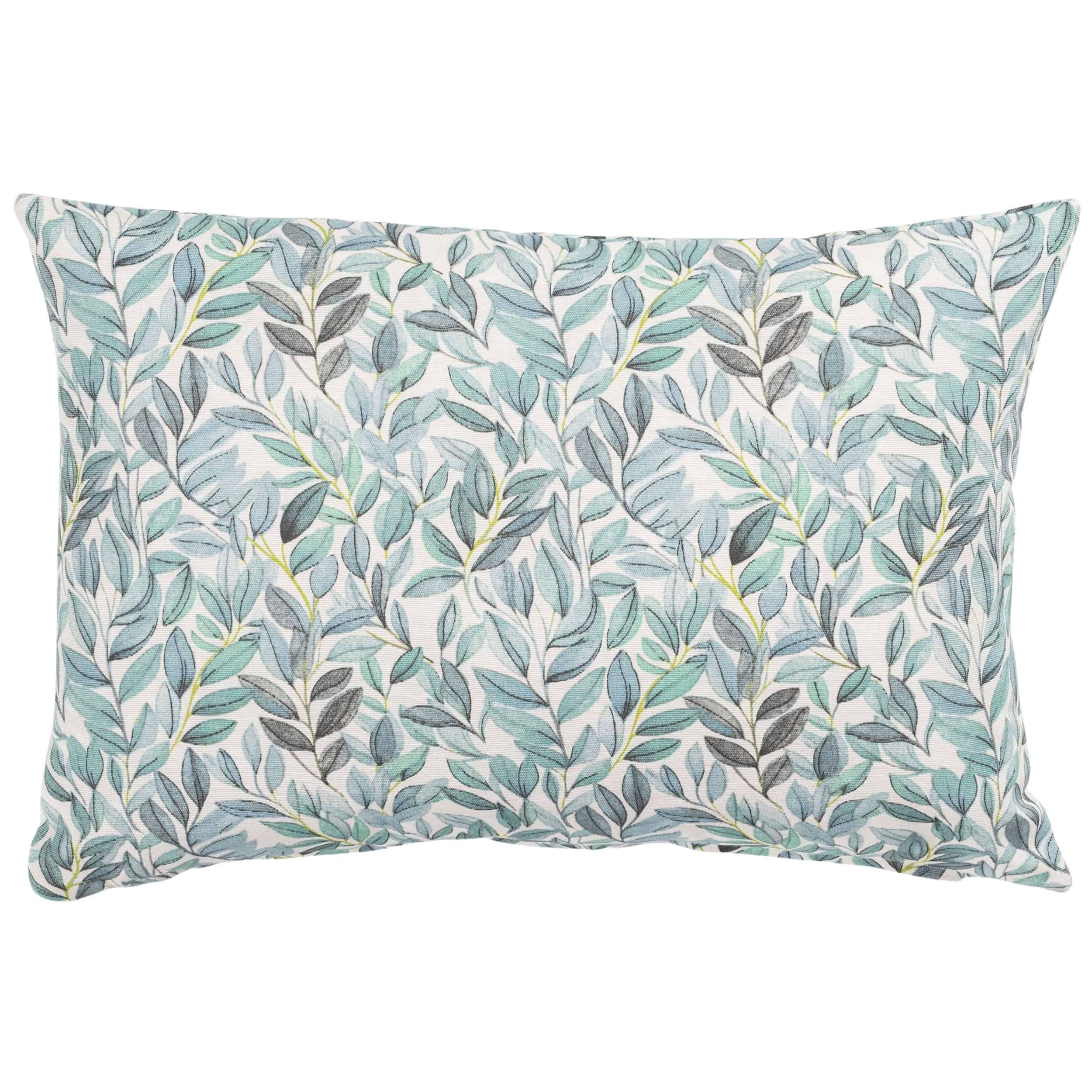Willow Sketch Boudoir Cushion in Aqua Blue