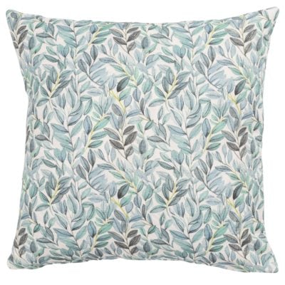 Willow Sketch Cushion in Aqua Blue