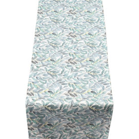 Willow Sketch Table Runner in Aqua Blue