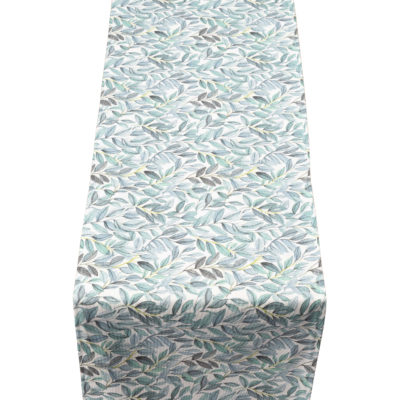 Willow Sketch Table Runner in Aqua Blue