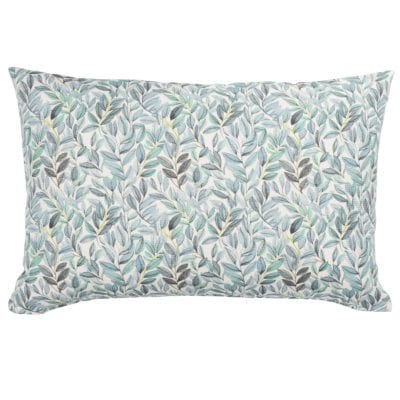 Willow Sketch XL Rectangular Cushion in Aqua Blue