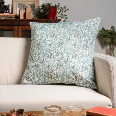 Willow Sketch Extra-Large Cushion in Aqua Blue