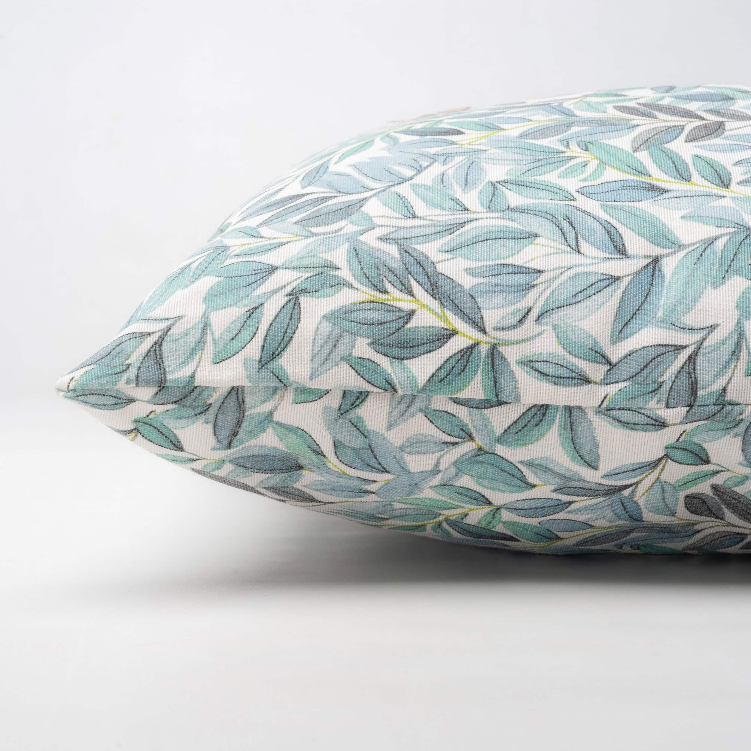 Willow Sketch Extra-Large Cushion in Aqua Blue