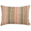 Aztec Trail Boudoir Cushion in Soft Pink and Green