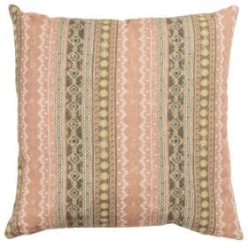 Aztec Trail Cushion in Soft Pink and Green